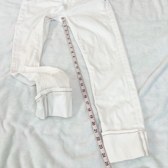 AG Adriano Goldschmied The Stevie Solid White Straight Slim Ankle Jeans Size 28 - Picture 8 of 9